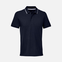 Рубашка поло унисекс Palermo, темно-синяя с белым