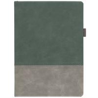 Ежедневник Horizon, недатированный, серый с зеленым