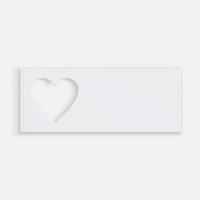 Лейбл из ПВХ с вырубкой «Сердце», белый