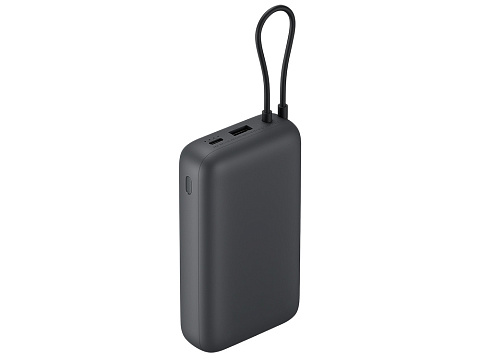 Внешний аккумулятор с встроенным кабелем Xiaomi Power Bank 20000mAh (Integrated Cable) GL Dark Gray - рис 2.