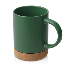 Кружка 450 мл с пробковым дном Корк & Бон, глубокий зеленый