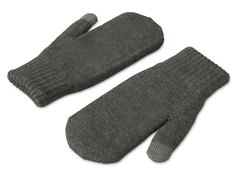 Варежки Dunant, темно-серый меланж