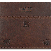 Бумажник Mano Don Leon, натуральная кожа в коричневом цвете, 12 х 9,5 см