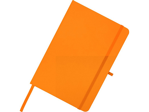 Teak блокнот А5 из переработан. материала в твердой обложке с линован. страницами - Оранжевый - рис 5.