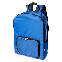 Складной рюкзак EcoFold объемом 15 л из переработанного ПЭТ-пластика - Ярко-синий