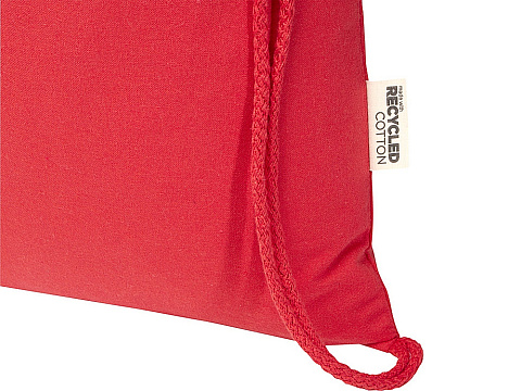 Oregon Blend сумка на шнурке из переработанного материала сертифицированного согласно GRS, плотностью 140 г/м², объемом 5 л - Красный - рис 4.