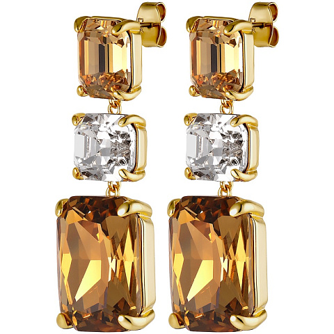 Серьги ESMARA SG GOLDEN / CRYSTAL Dyrberg Kern 460013 - рис 3.
