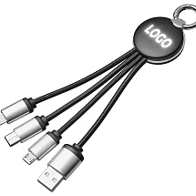 Кабель 3-в-1 с подсветкой лого Ion mini