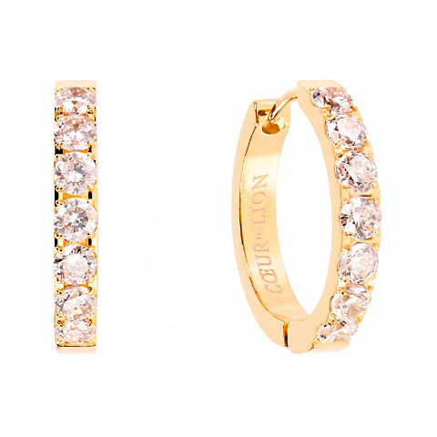 Серьги Hoop 20мм Crystal-Gold