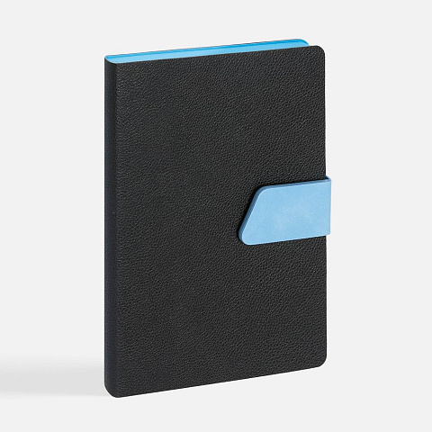 Ежедневник Boom, недатированный, черный с голубым - рис 2.