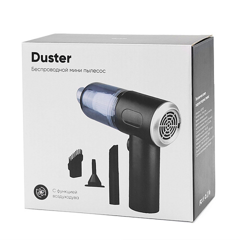 Беспроводной мини пылесос Duster, черный - рис 5.