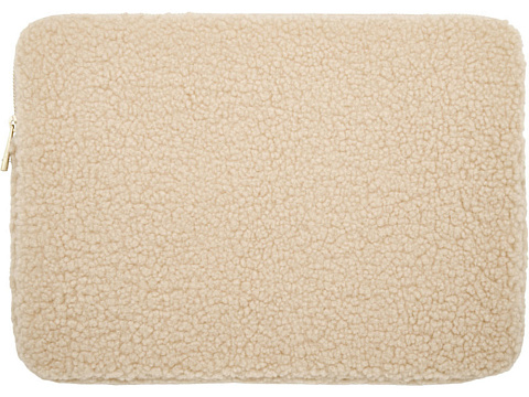 Шерпа чехол для 13-дюймового ноутбука объемом 2 л из шерпы, переработанной по стандарту GRS, бежевый - рис 2.
