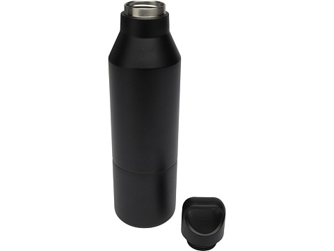 Изолированная бутылка из переработанной нержавеющей стали Odessy объемом 600 мл, сплошной черный - рис 4.