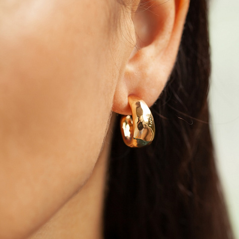 Серьги Hollow Drop Fiore Luna LE6082 G - рис 2.