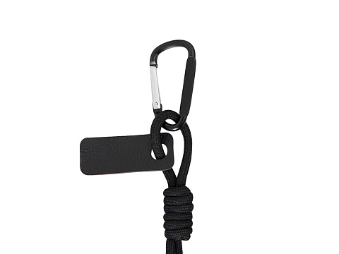 Брелок-веревочка на карабине Trinket, черный - рис 3.