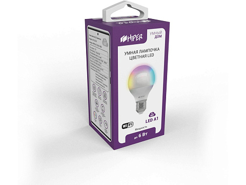 Умная лампочка HIPER IoT LED A1 RGB - рис 2.