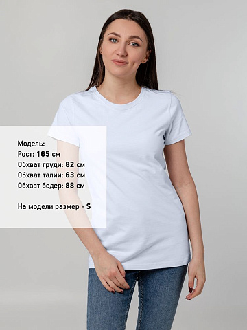 Футболка женская T-bolka Stretch Lady, белая (холодный оттенок) - рис 5.