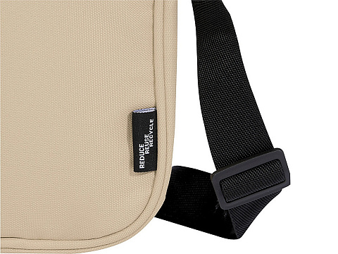 Байрон сумка через плечо из переработанных материалов по стандарту GRS объемом 2 л - Бежевый - рис 4.