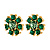 Серьги AUDE SG EMERALD GREEN Dyrberg Kern 450098 - миниатюра