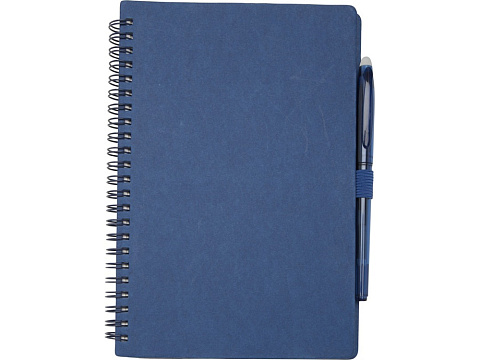 Slate многоразовый набор из блокнота в мягкой обложке и ручки - Темно - синий - рис 2.