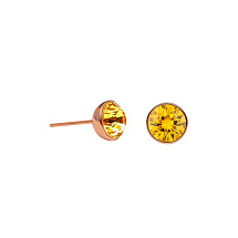 Пусеты Light Smoked Topaz Fiore Luna SWE298 LST RG