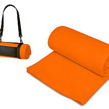 Плед Нежность с плечевым ремнем, оранжевый