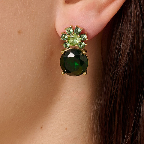 Серьги BECKIA SG EMERALD GREEN Dyrberg Kern 470096 - рис 2.