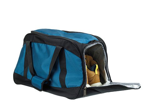 Сумка спортивная TORBER, синий/черный, полиэстер, 52 х 25 х 30 см - рис 14.