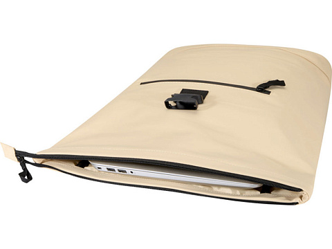 Переработанный рюкзак Реси Плюс 15 GRS с закручивающимся верхом объемом 18 л, бежевый - рис 4.