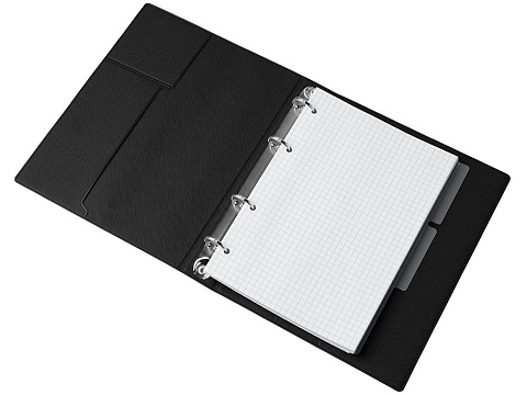 Блокнот на кольцах Favor, черный - рис 4.