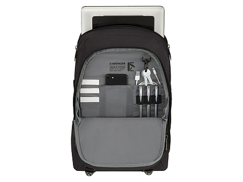 Рюкзак WENGER Oryson 16, чёрный, переработанный ПЭТ/Полиэстер, 32х45х19 см, 25 л. - рис 5.