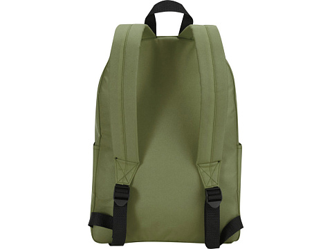 Байрон рюкзак для 14-дюймового ноутбука объемом 16 л, изготовленный из переработанных материалов по стандарту GRS, оливковый - рис 3.