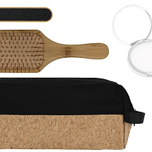 Подарочный набор с пилкой, бальзамом и расческой, черный