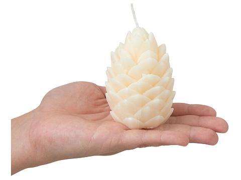 Свеча Шишка, молочный - рис 5.