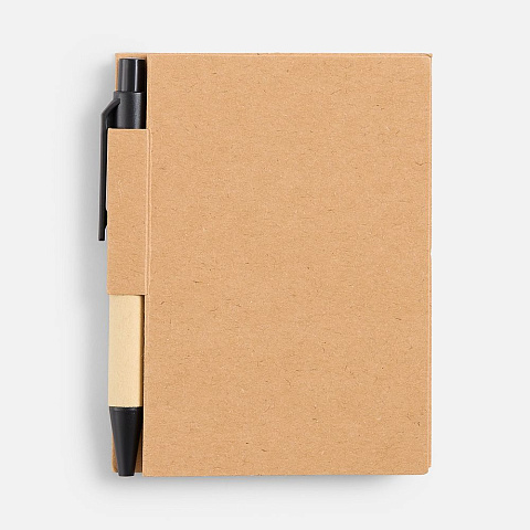 Мини-блокнот Eco Light с ручкой с черными элементами, ver.2 - рис 3.