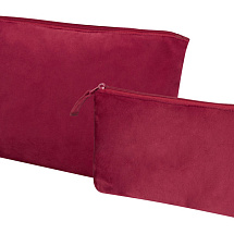 Swift набор косметичек из переработанного бархата GRS, бургунди