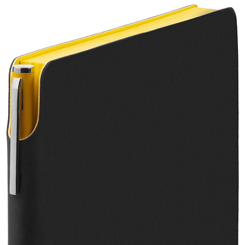 Ежедневник Flexpen Black, недатированный, черный с желтым - рис 4.