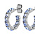 Серьги RAQUEL SS LIGHT SAPPHIRE - миниатюра - рис 3.