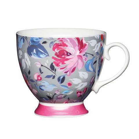 Kitchen Craft Чашка Grey Floral Footed