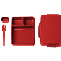 Ланч-бокс COMIX/КОМИКС с тремя отделениями, красный