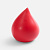 Антистресс «Капля», красный - миниатюра