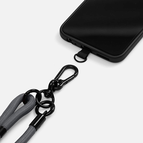 Шнурок для телефона OmniHold, серый - рис 3.