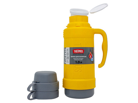 Термос со стеклянной колбой тм THERMOS PICNIC 40 Series Yellow 1,0L - рис 5.