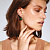 Серьги LOUISE SG GREEN Dyrberg Kern 340402 - миниатюра - рис 2.