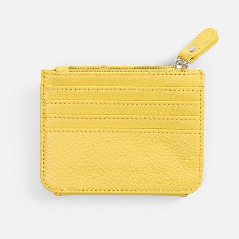 Картхолдер на молнии Unison, желтый - рис 4.