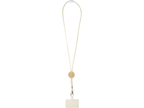 Adhab/Адхаб ремешок для смартфона с бамбуковыми деталями, белый - рис 3.