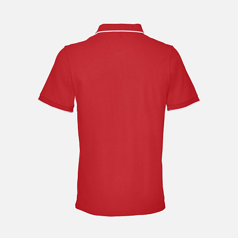 Рубашка поло унисекс Palermo, красная с белым - рис 3.
