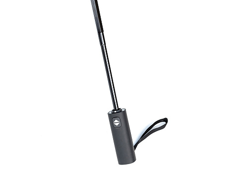 Зонт складной мужской TORBER, автомат, 3 сложения, синий, каркас сталь/файбергласс, эпонж, пластиковая ручка, диаметр 103 см - рис 6.