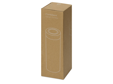 Термос Confident с покрытием soft-touch 420мл, темно-синий - рис 5.