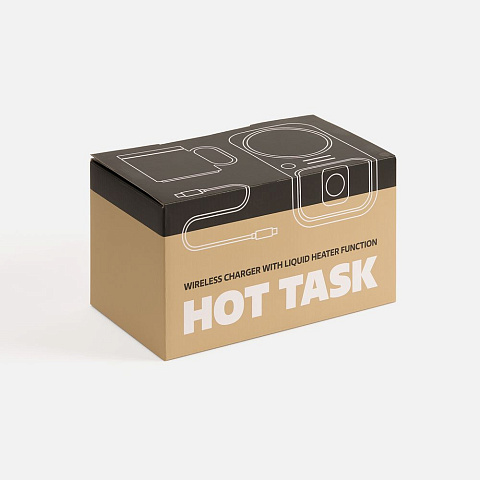 Беспроводное зарядное устройство с подогревом кружки Hot Task, черное - рис 13.